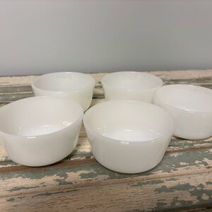 Anchor Hocking Cream Glass Dessert Bowls